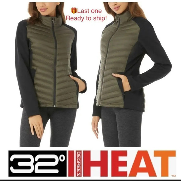 32 Degrees Ladies' Mixed Media Jacket - Picture 1 of 7